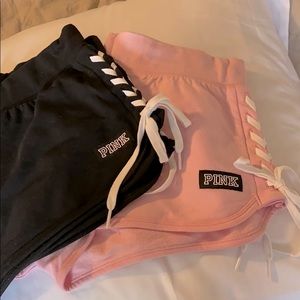 PINK shorts with ties on side
